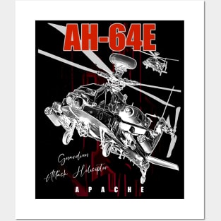 AH-64E Apache Guardian attack helicopter Posters and Art